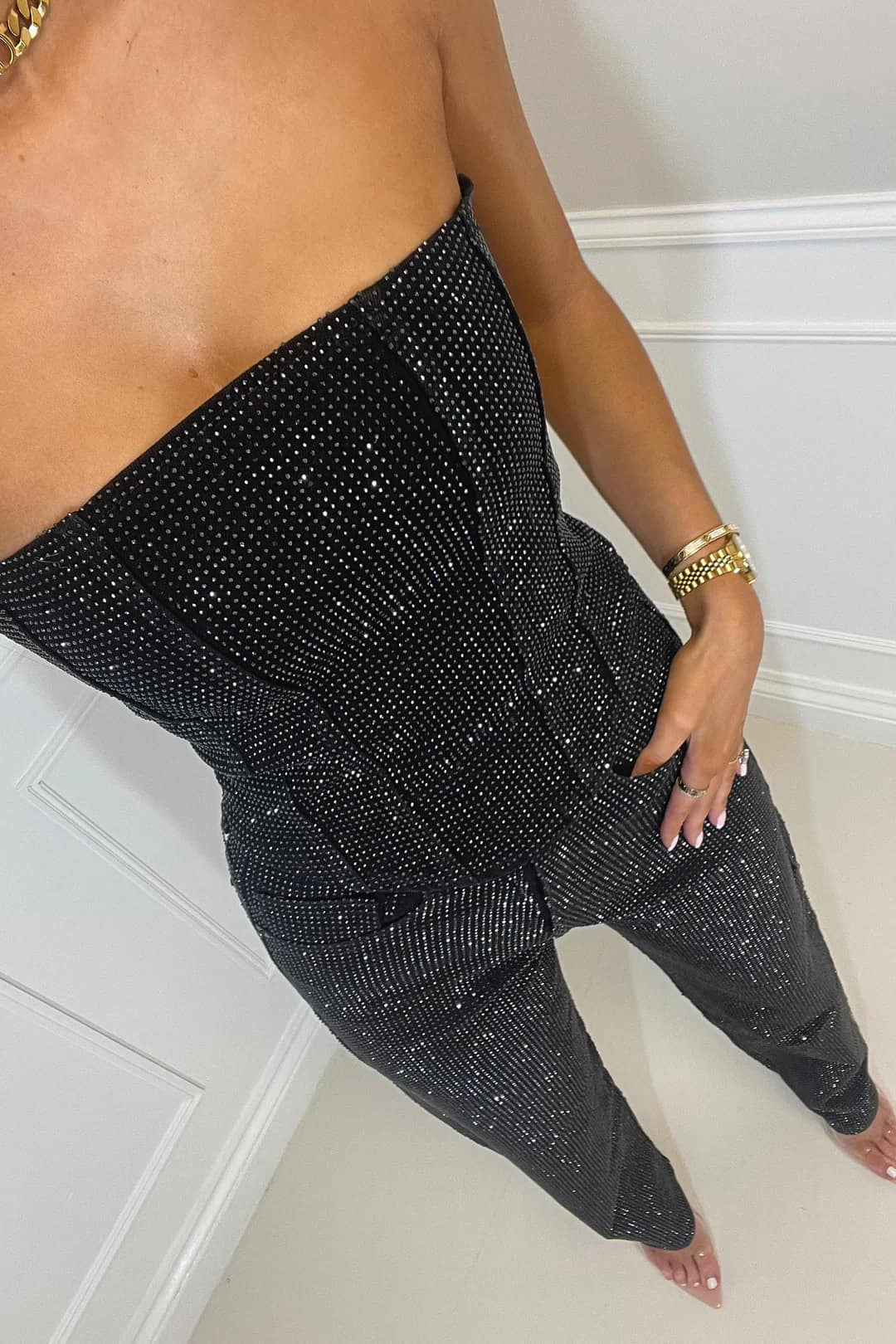 Damen Abend-Overall | Trägerlos