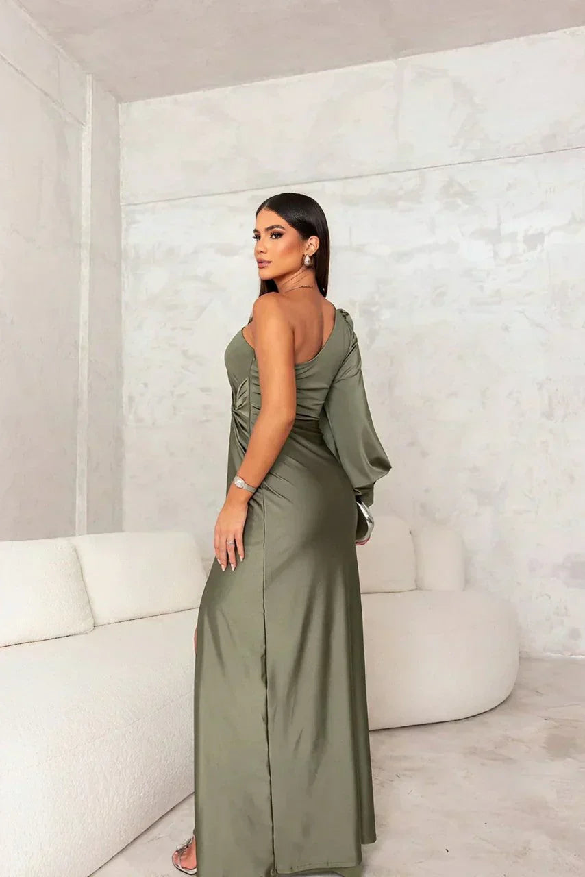 Damen Ein-Schulter-Kleid | Maxi