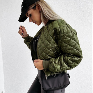 Kurtka Bomberka Damska Pikowana | Casual