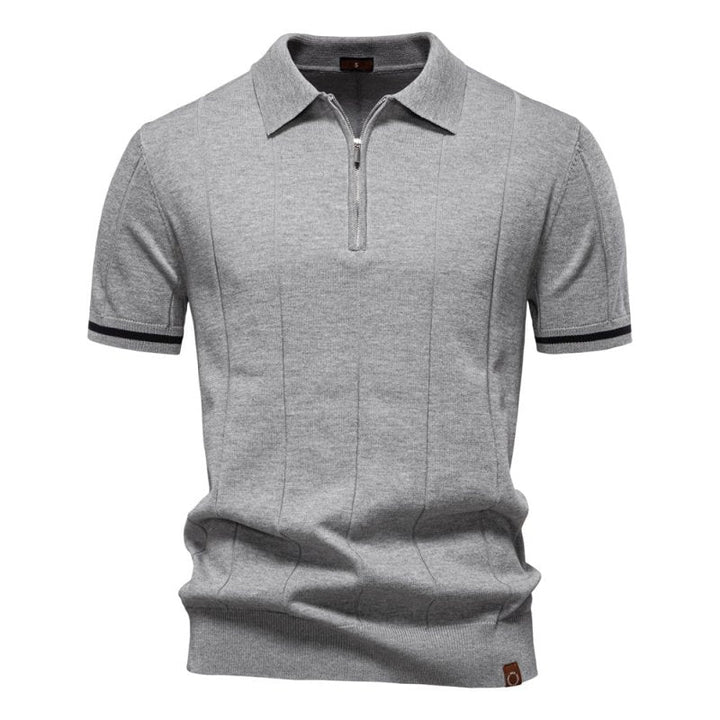Camiseta Polo Masculina Casual com Zíper | Verão