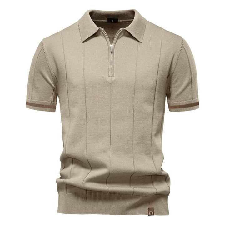 Camiseta Polo Masculina Casual com Zíper | Verão