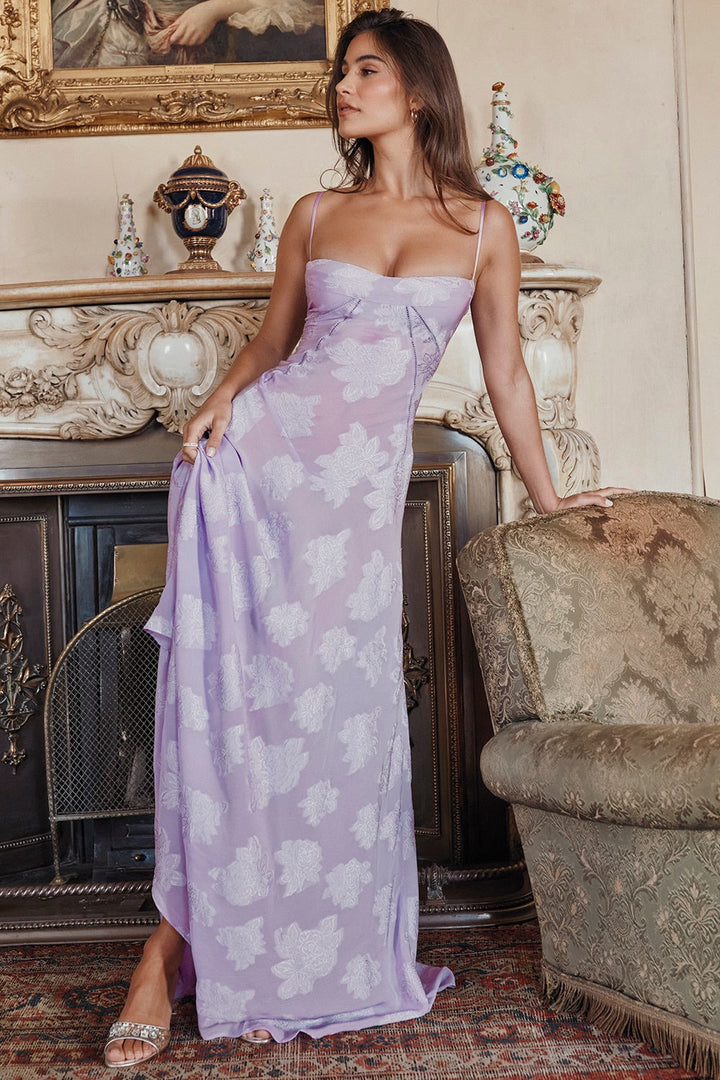 Damen Figurformendes Kleid mit Blumenmuster | Maxi