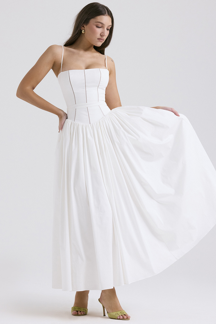 Vestido Feminino para Casamento com Corpete | Midi