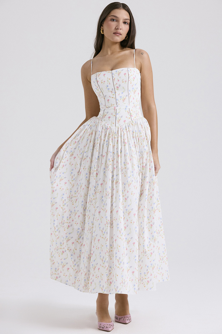 Vestido Feminino para Casamento com Corpete | Midi