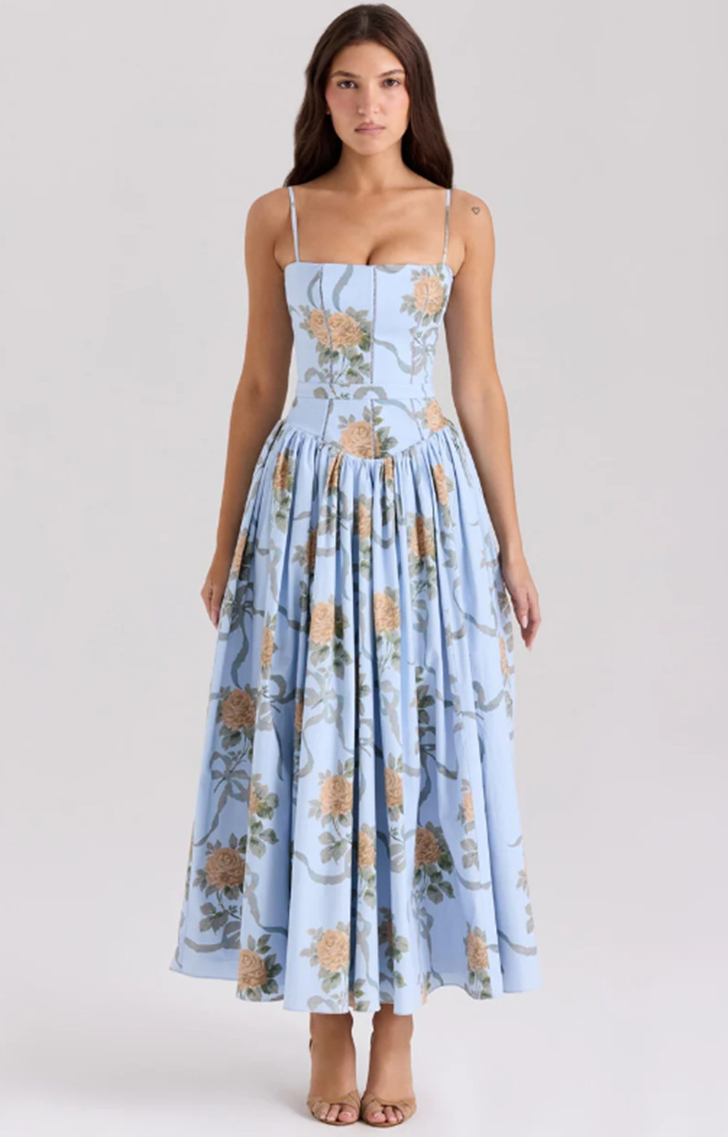 Vestido Feminino para Casamento com Corpete | Midi