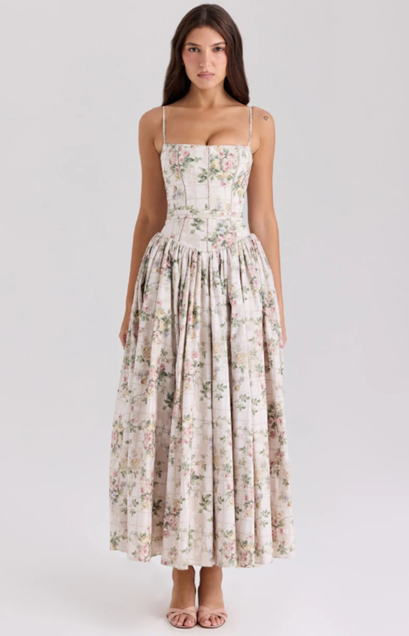 Vestido Feminino para Casamento com Corpete | Midi