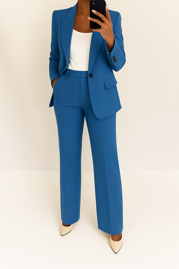 Damen elegantes zweiteiliges Set mit langen Ärmeln