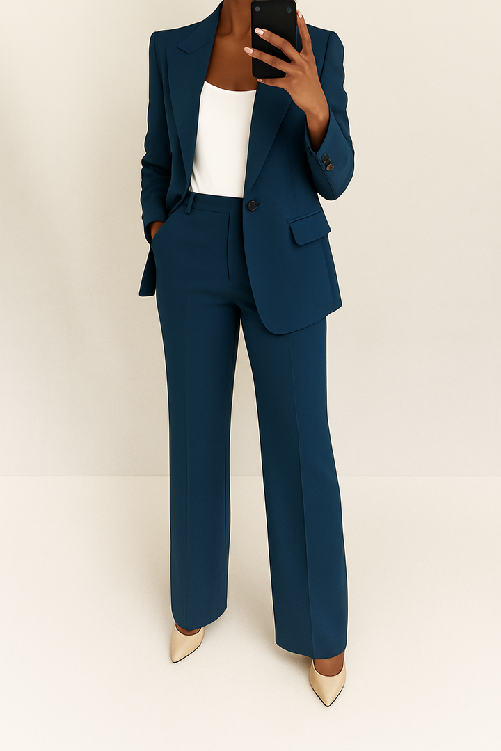 Damen elegantes zweiteiliges Set mit langen Ärmeln