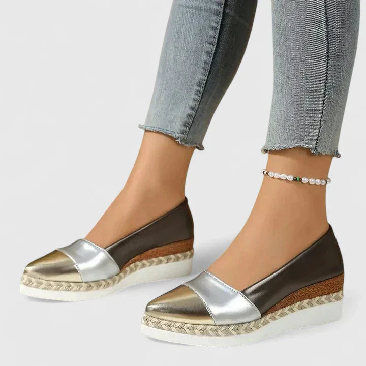 Damen Espadrilles Plateau | Geschlossene Zehen