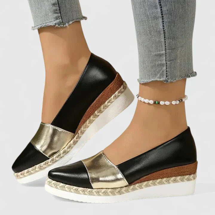 Damen Espadrilles Plateau | Geschlossene Zehen