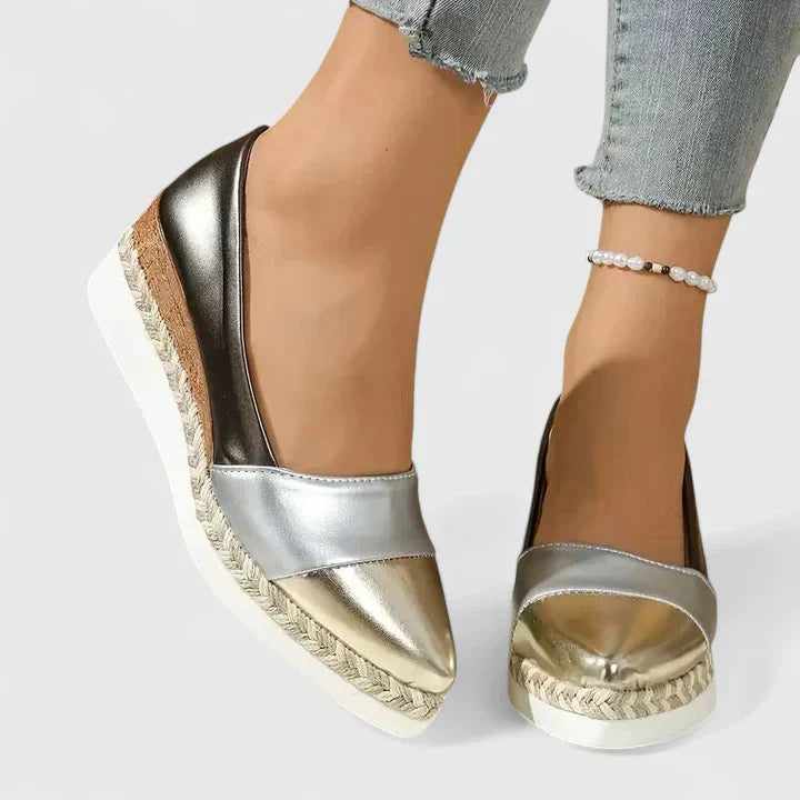 Damen Espadrilles Plateau | Geschlossene Zehen