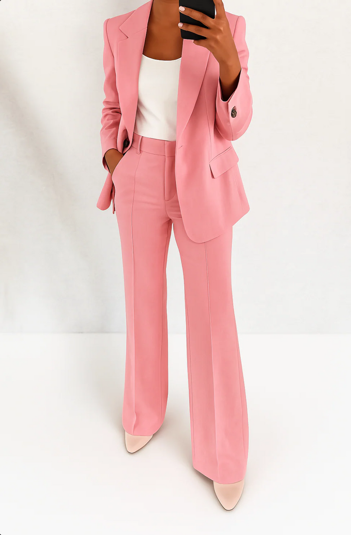 Damen elegantes zweiteiliges Set mit langen Ärmeln