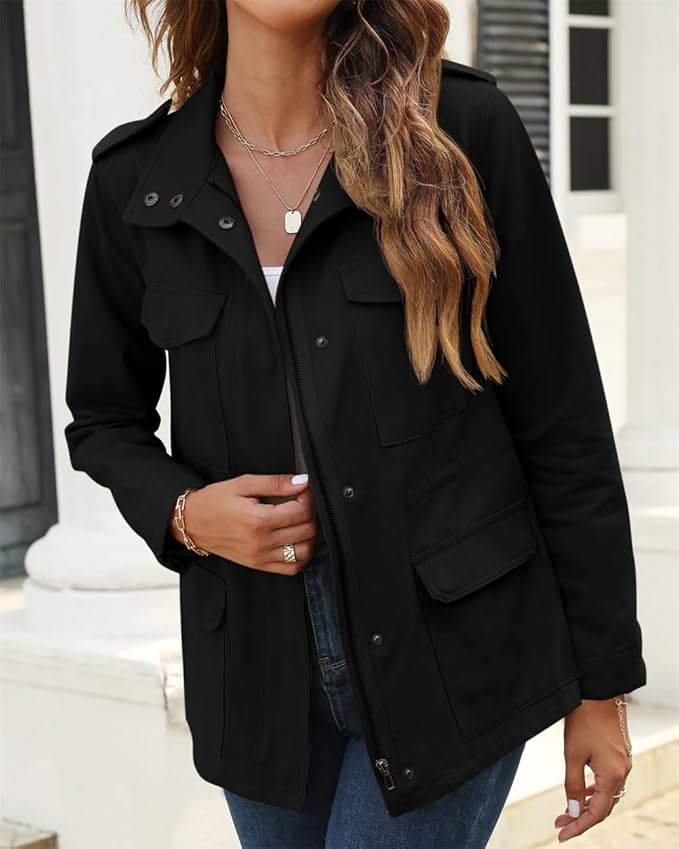 Damen Jacke mit Kapuze und Reißverschluss | Freizeit