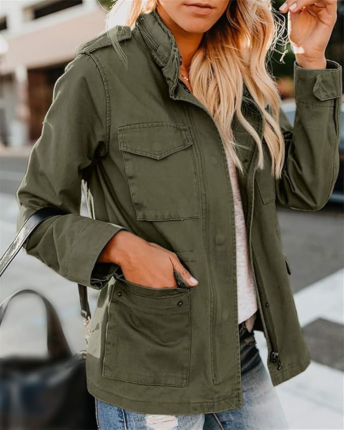 Damen Jacke mit Kapuze und Reißverschluss | Freizeit