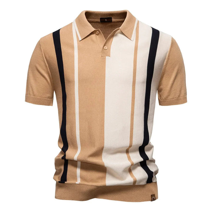 Herren Gestreiftes Polohemd | Strick