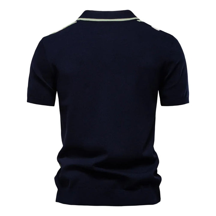 Herren Gestreiftes Polohemd | Strick