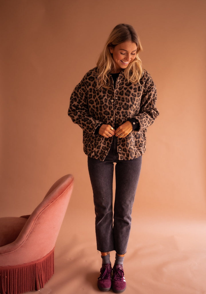 Women's Winter Jacket | Leopard Print