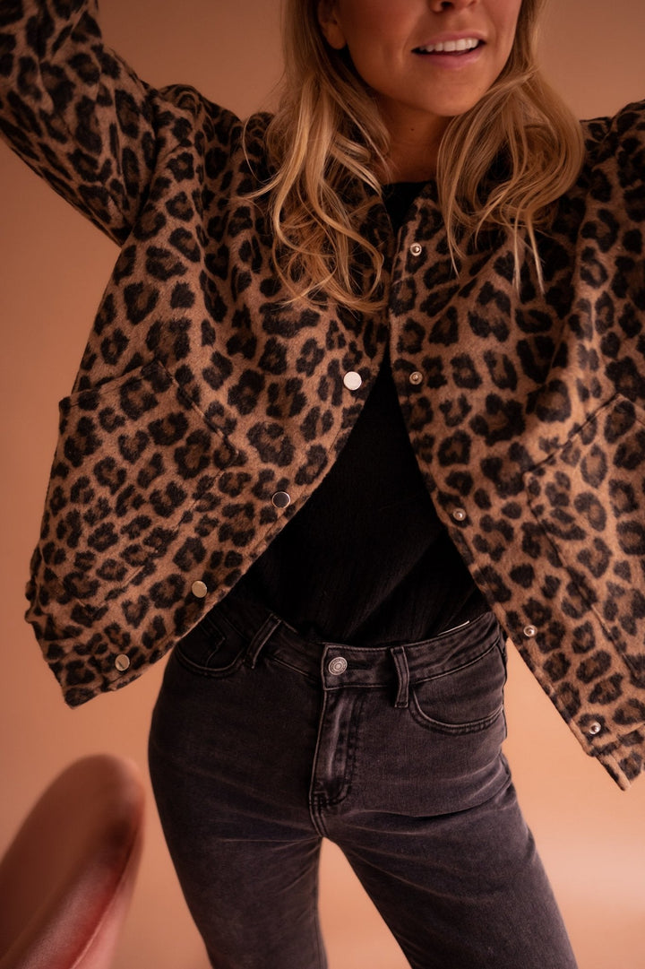 Women's Winter Jacket | Leopard Print