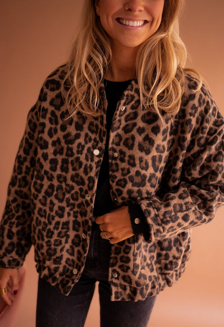 Women's Winter Jacket | Leopard Print