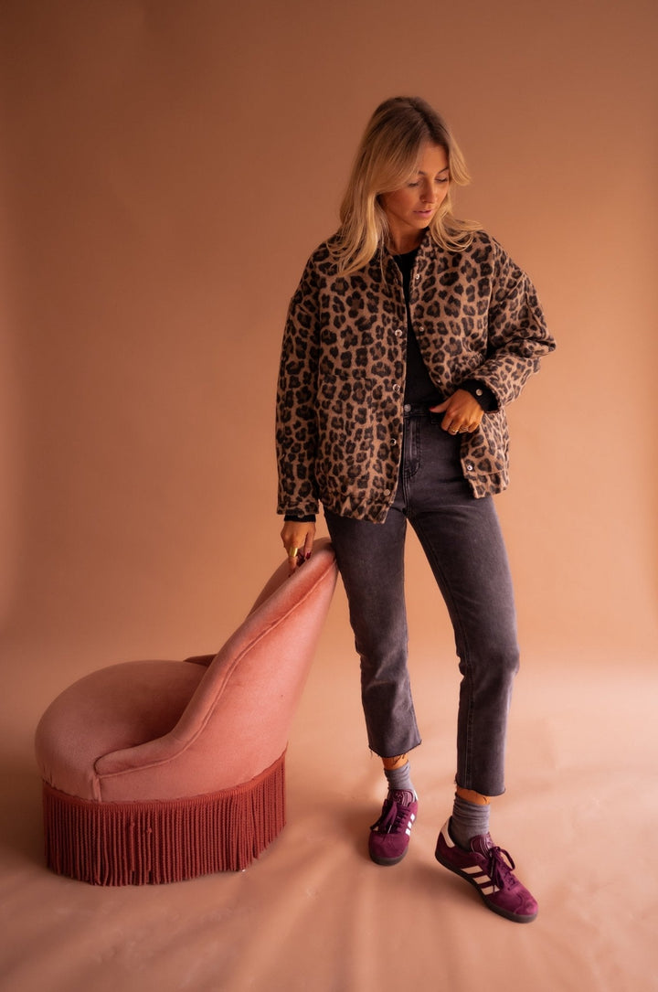 Women's Winter Jacket | Leopard Print