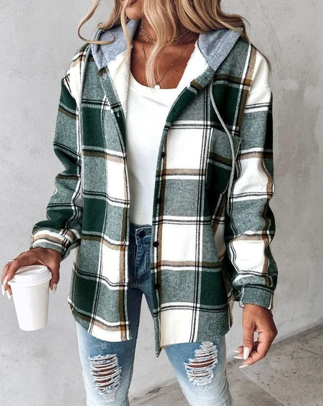 Women's Polka Dot Jacket with Hood | Casual