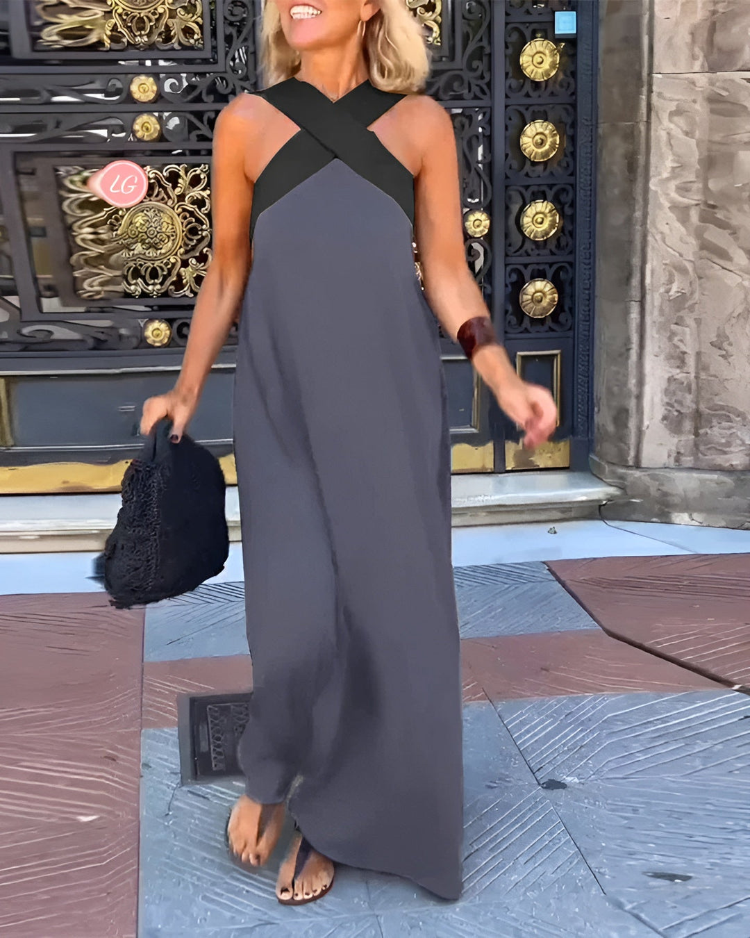 Damen Maxi-Kleid Halter | Ärmellos