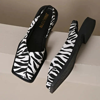 Damskie Płaskie Buty Slip-On z Kwadratowym Noskiem | Komfort