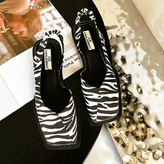 Damskie Płaskie Buty Slip-On z Kwadratowym Noskiem | Komfort