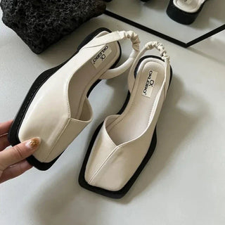 Damskie Płaskie Buty Slip-On z Kwadratowym Noskiem | Komfort