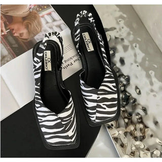 Damskie Płaskie Buty Slip-On z Kwadratowym Noskiem | Komfort