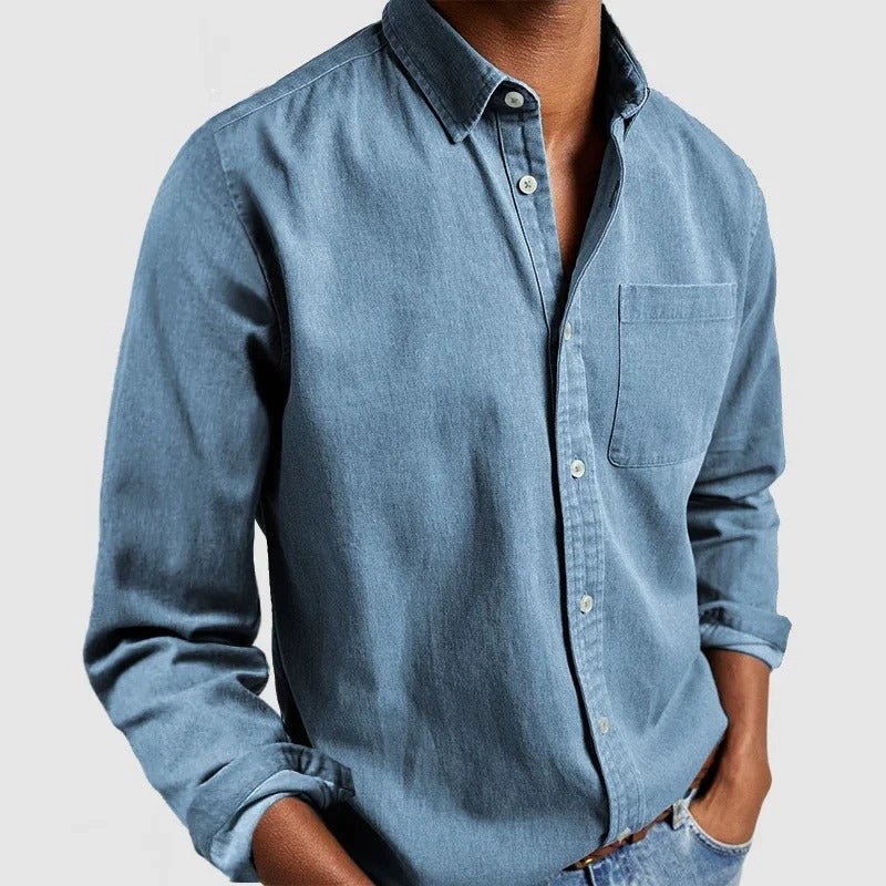 Herren Freizeithemd mit Knöpfen | Langarm