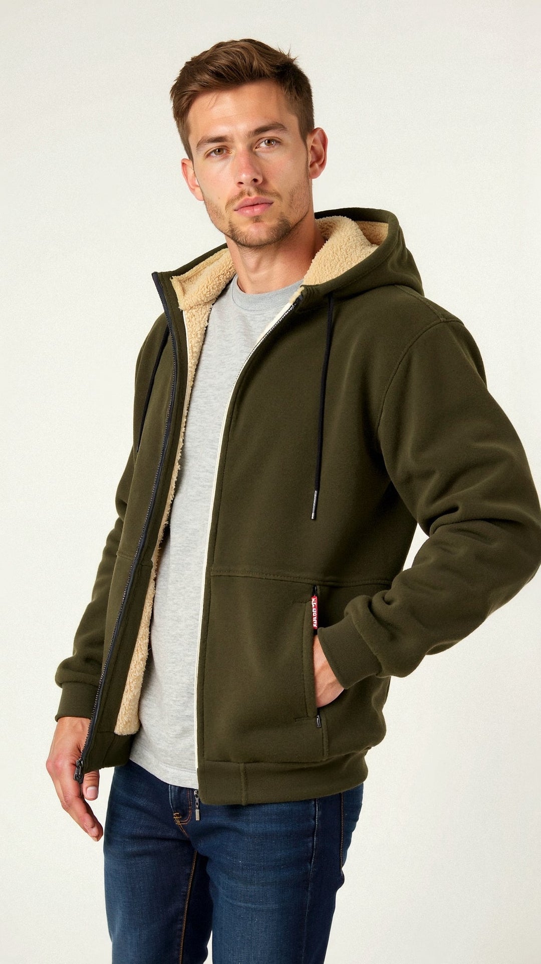 Men's Zip-Up Hoodie | Winter