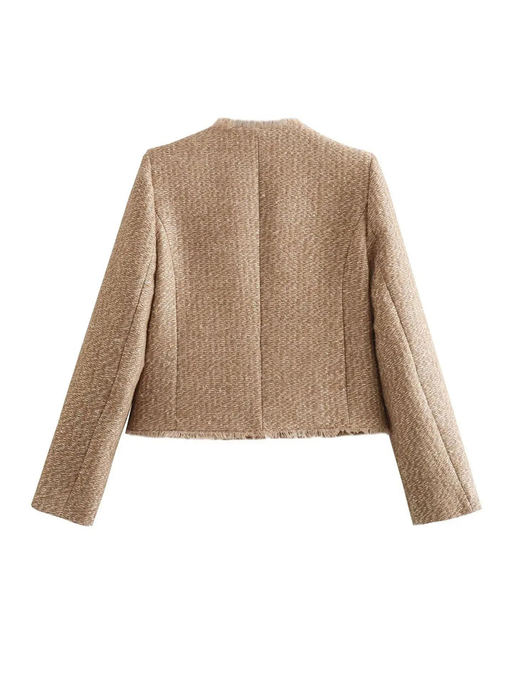 Damen Kurzes Tweed-Sakko | Lang