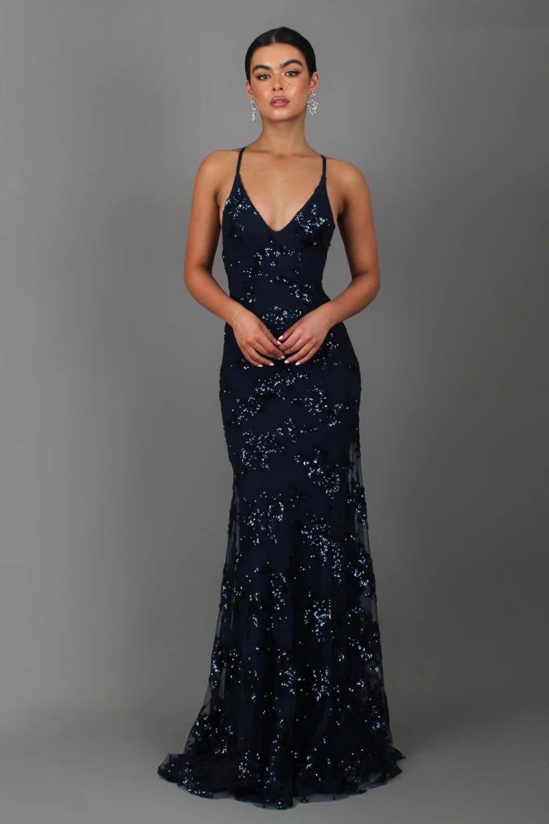 Women's Evening Dress With Sequins | Maxi