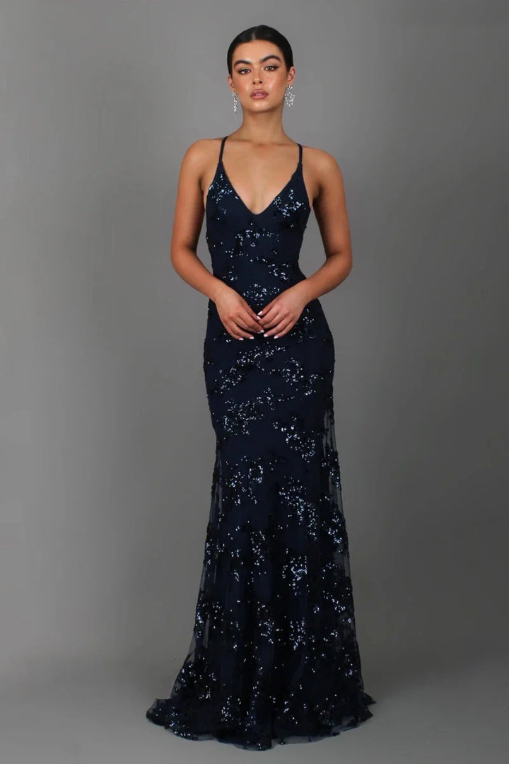 Women's Evening Dress With Sequins | Maxi
