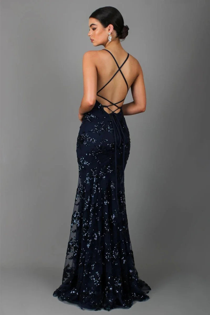 Women's Evening Dress With Sequins | Maxi