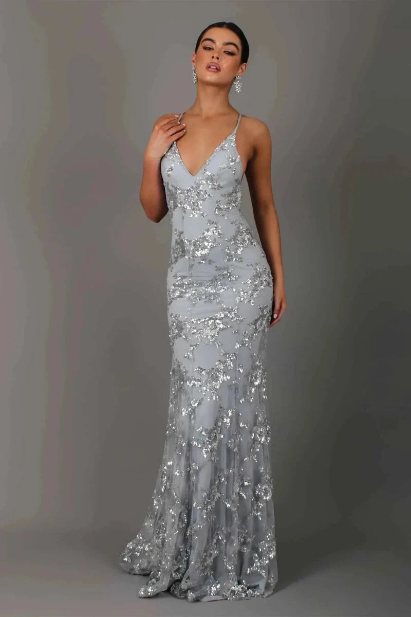 Women's Evening Dress With Sequins | Maxi