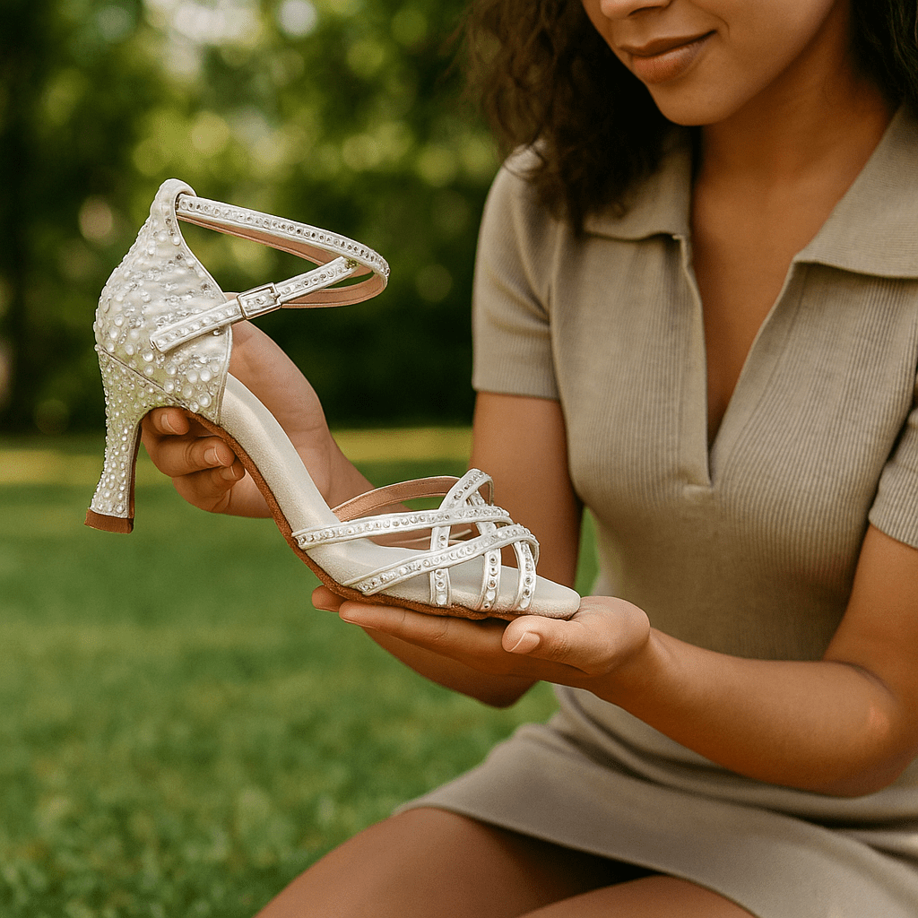 Damen Party-Sandalen mit Absatz | Strasssteine
