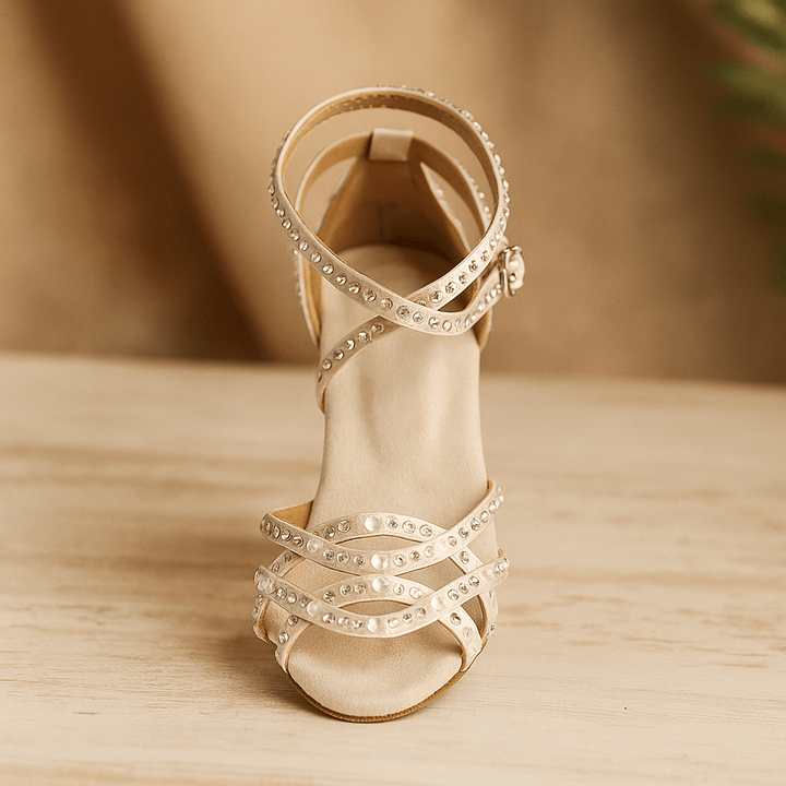 Damen Party-Sandalen mit Absatz | Strasssteine