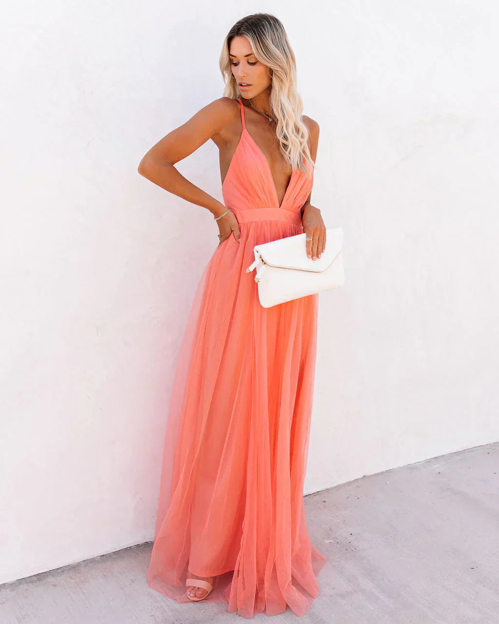 Damen elegantes Sommerkleid | Maxi