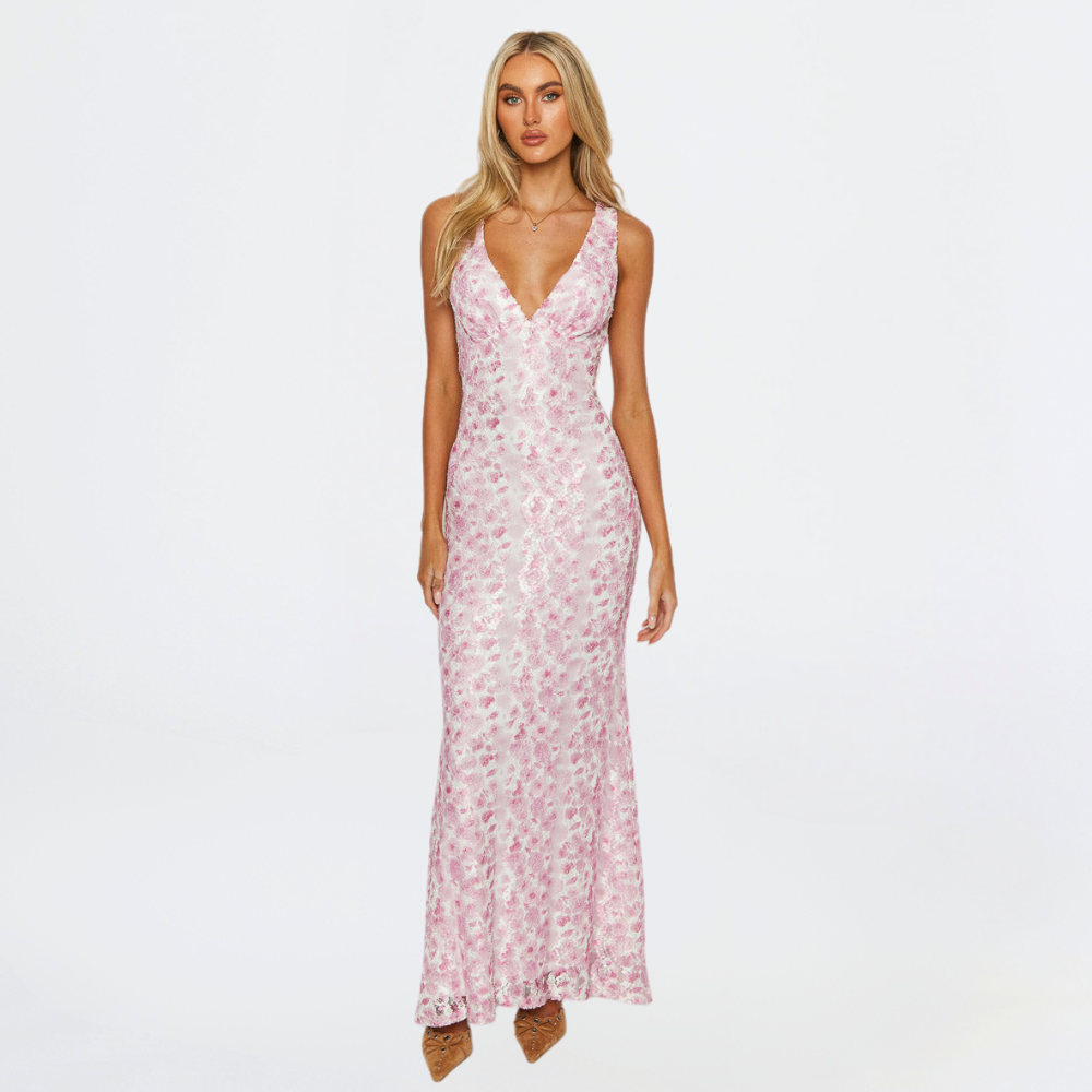 Damen ärmelloses Hochzeitskleid | Maxi