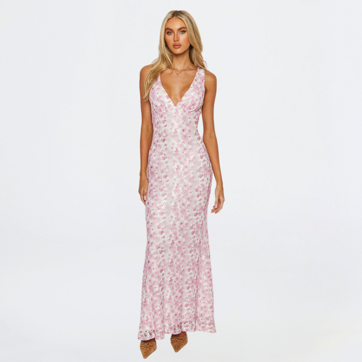 Damen ärmelloses Hochzeitskleid | Maxi