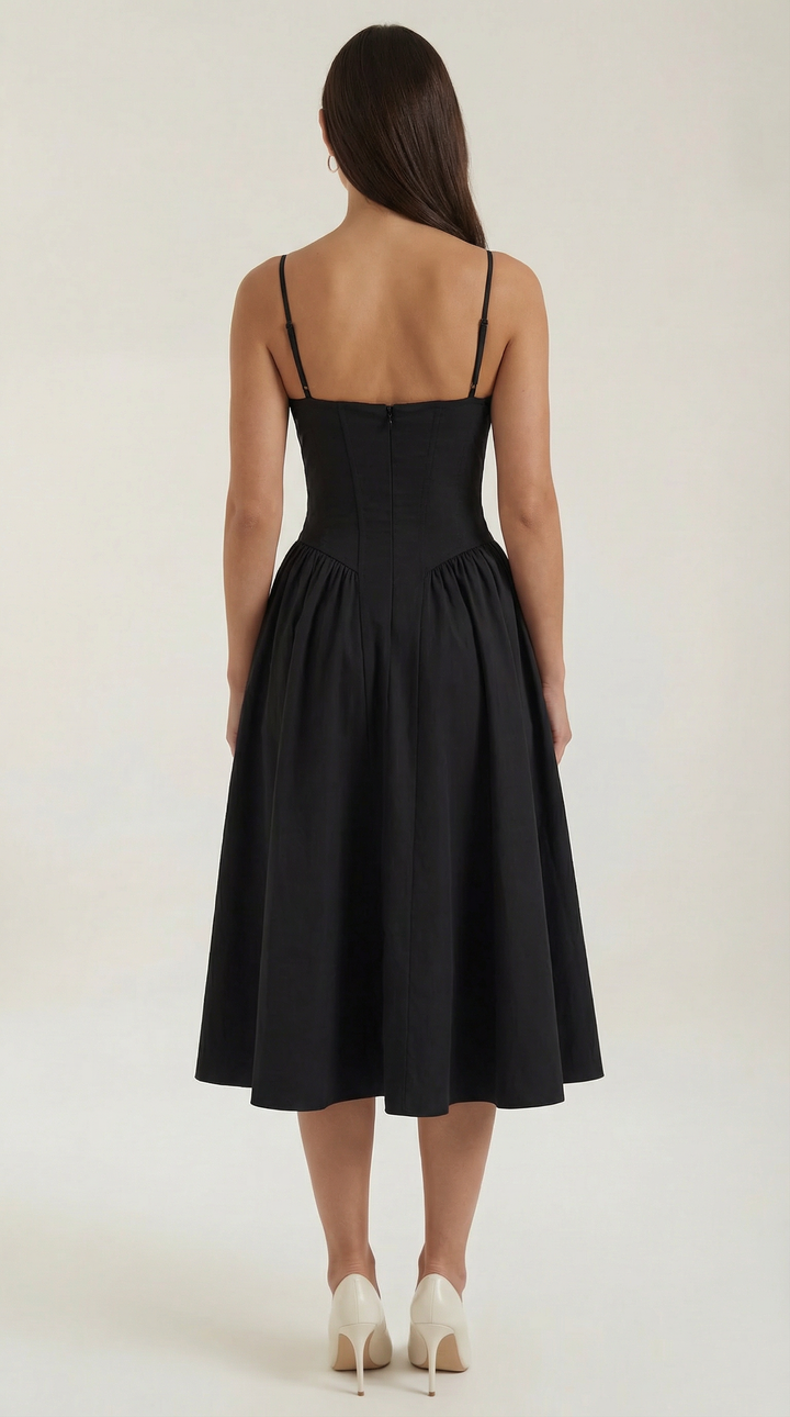 Damen Kleid Blumenmuster | Midi