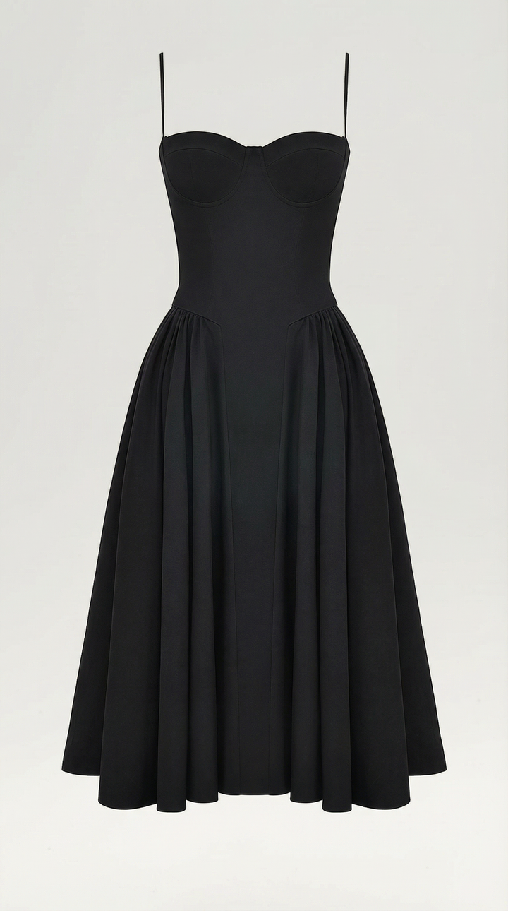 Damen Kleid Blumenmuster | Midi