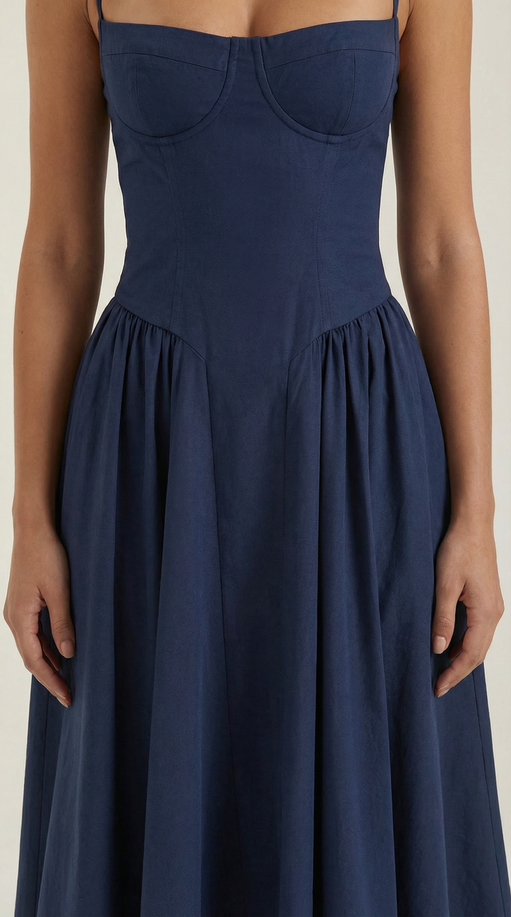 Damen Kleid Blumenmuster | Midi