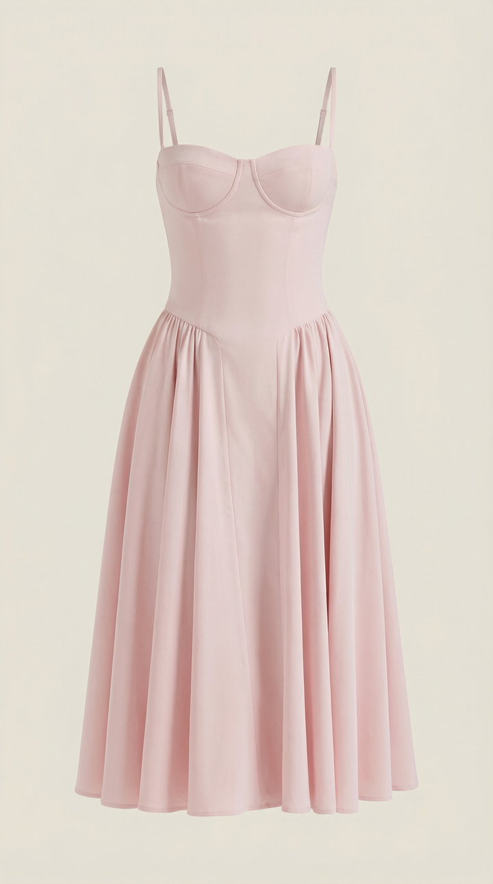 Damen Kleid Blumenmuster | Midi