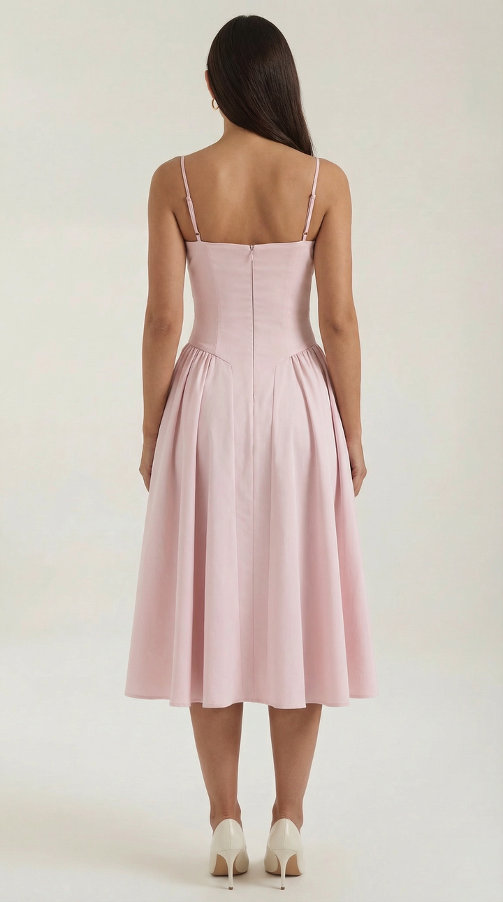 Damen Kleid Blumenmuster | Midi