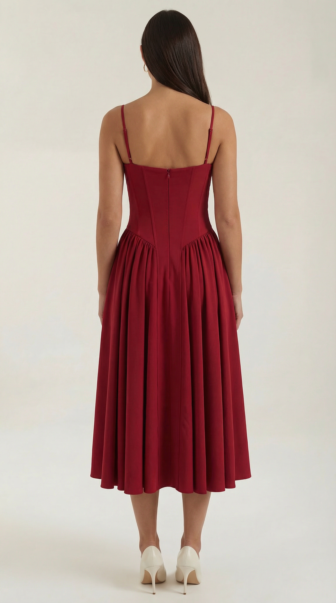 Damen Kleid Blumenmuster | Midi