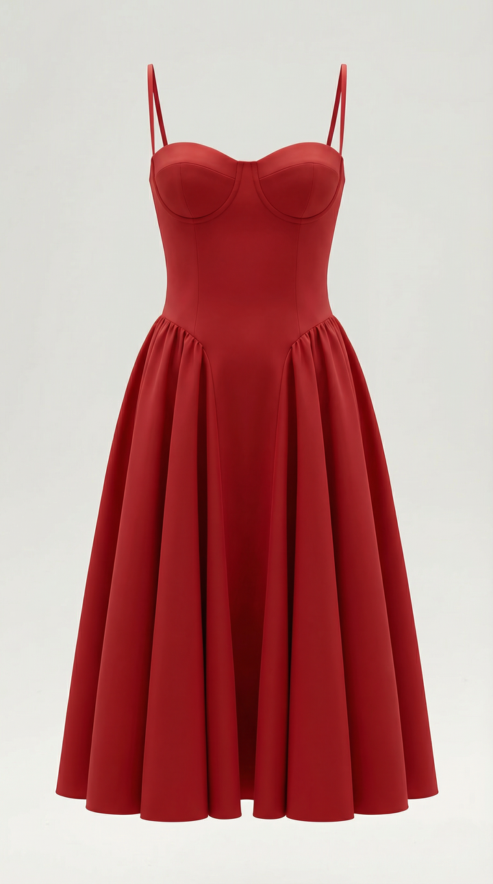 Damen Kleid Blumenmuster | Midi