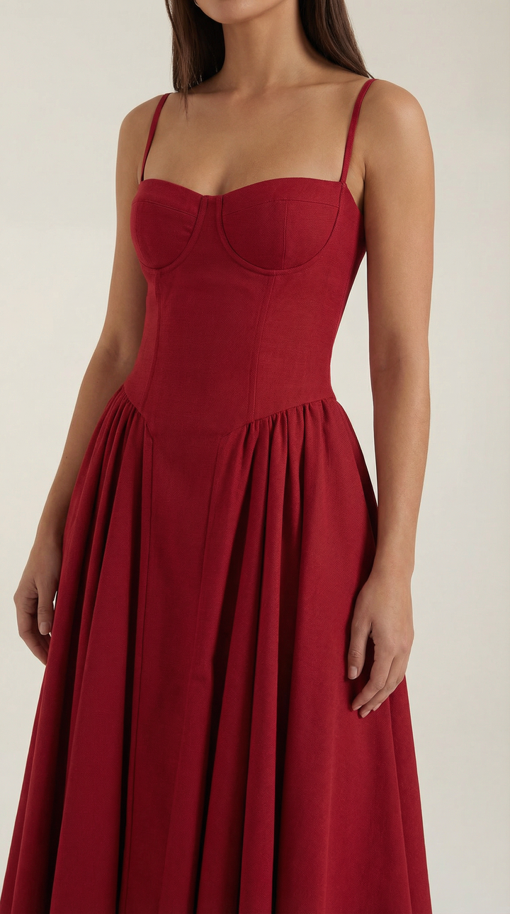 Damen Kleid Blumenmuster | Midi